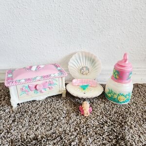 Fairy Winkles Clam Shell Jewelry Box Perfume Bottle Peek And Seek